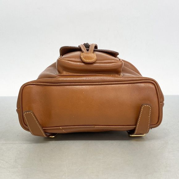 Gucci Backpack Daypack Bamboo 003 2058 Leather Brown Gold Hardware Women's - Picture 3 of 10